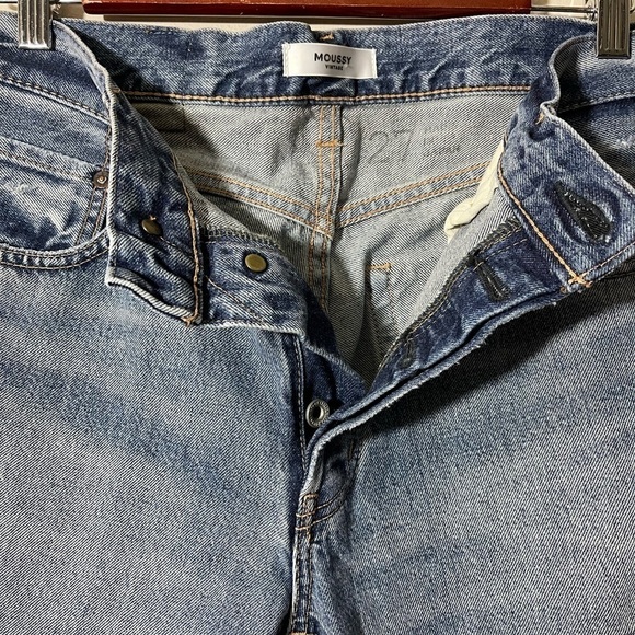 Moussy Vintage Gallagher Straight Button Fly Jeans in Blue size 27 - Picture 10 of 14